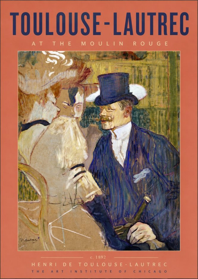 Toulouse-Lautrec At the Moulin Rouge III No5 - Affiche