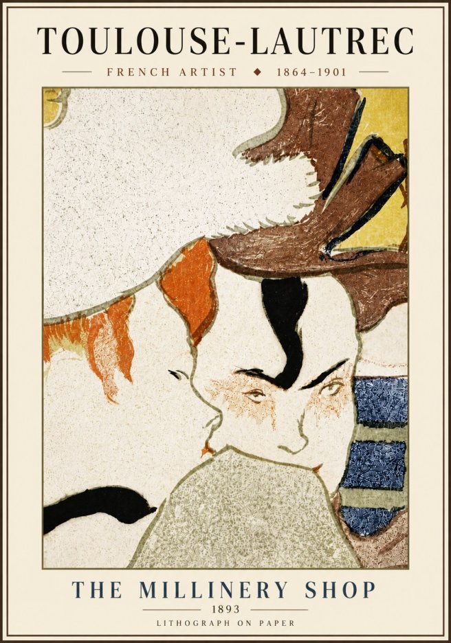 Toulouse-Lautrec The Millinery Shop No6 - Affiche