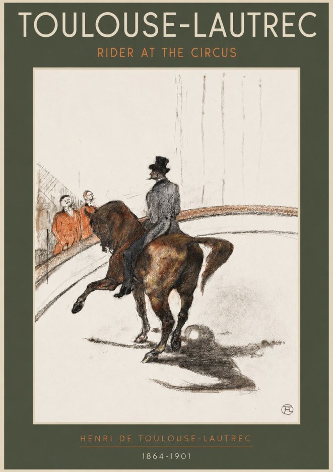 Toulouse-Lautrec Rider at the Circus No3 - Affiche