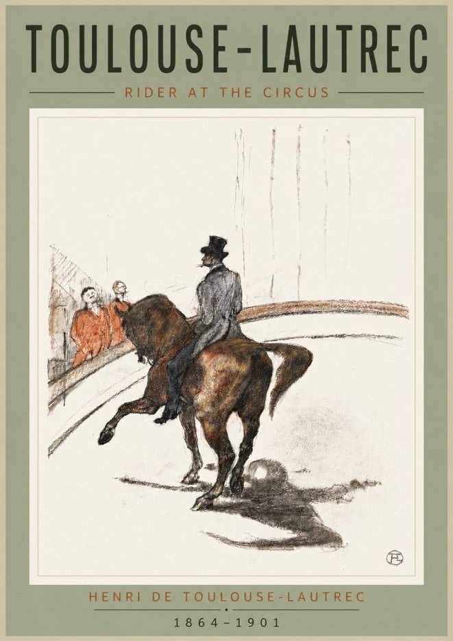 Toulouse-Lautrec Rider at the Circus No6 - Affiche