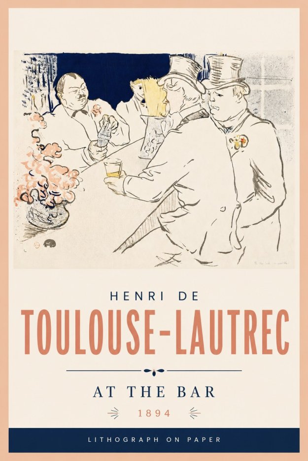 Toulouse-Lautrec At the Bar No4 - Affiche