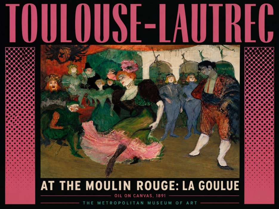 Toulouse-Lautrec At the Moulin Rouge: La Goulue No6 - Affiche