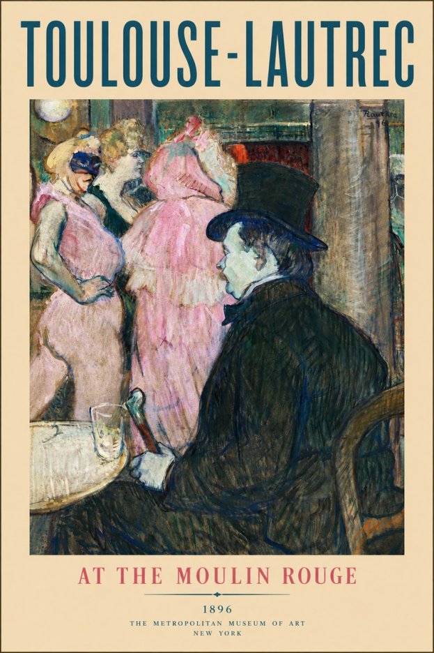 Toulouse-Lautrec At the Moulin Rouge VIII No2 - Affiche