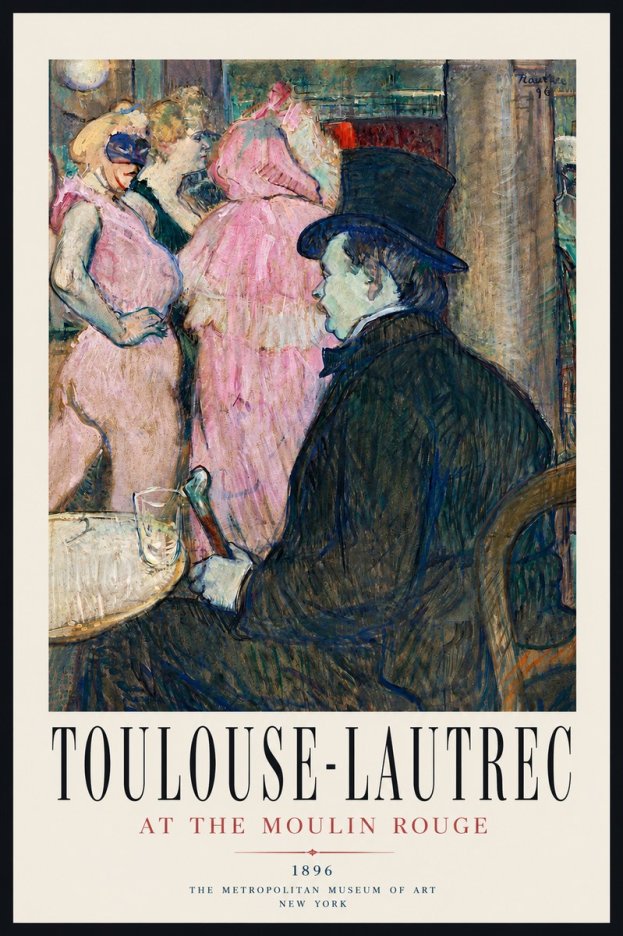 Toulouse-Lautrec At the Moulin Rouge VIII No3 - Affiche