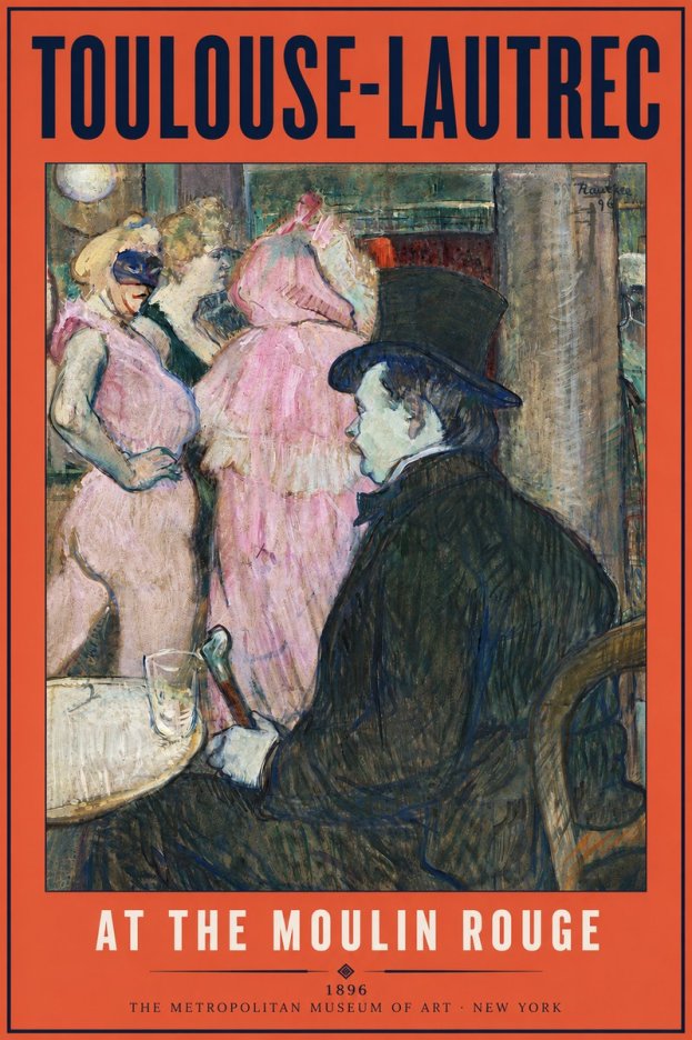 Toulouse-Lautrec At the Moulin Rouge VIII No4 - Affiche