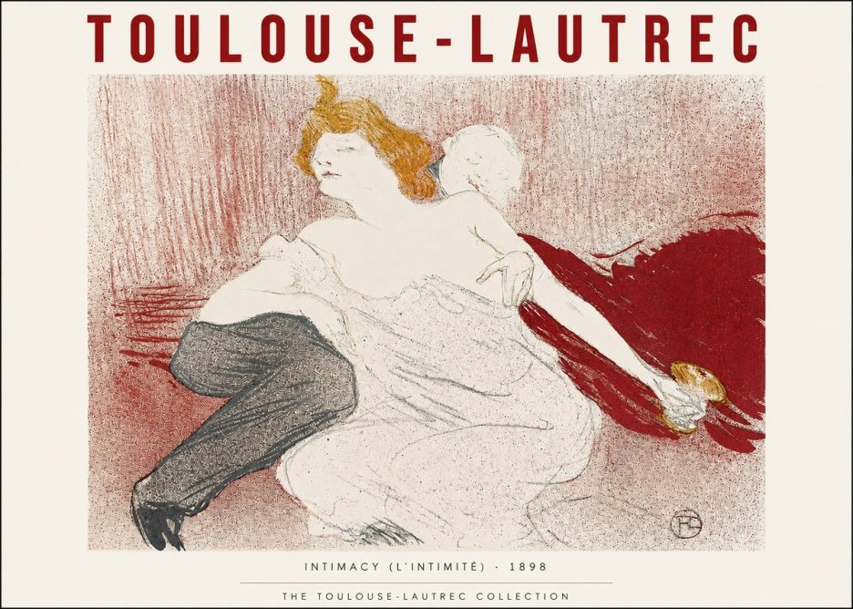Toulouse-Lautrec Intimacy (L'intimité) No2 - Affiche
