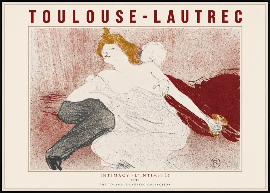 Toulouse-Lautrec Intimacy (L'intimité) No5 - Affiche