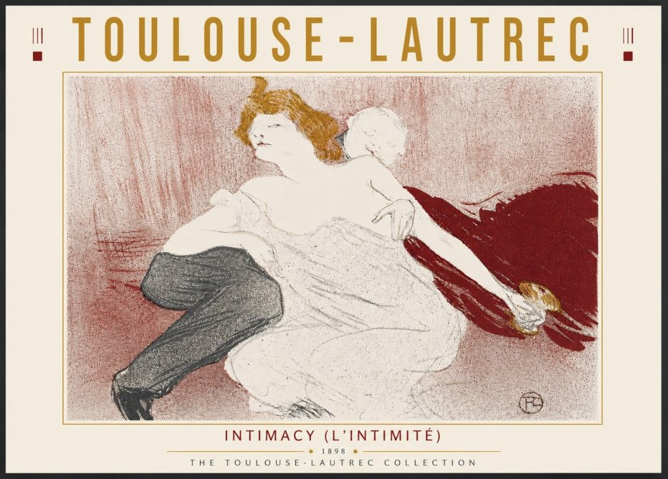 Toulouse-Lautrec Intimacy (L'intimité) No6 - Affiche