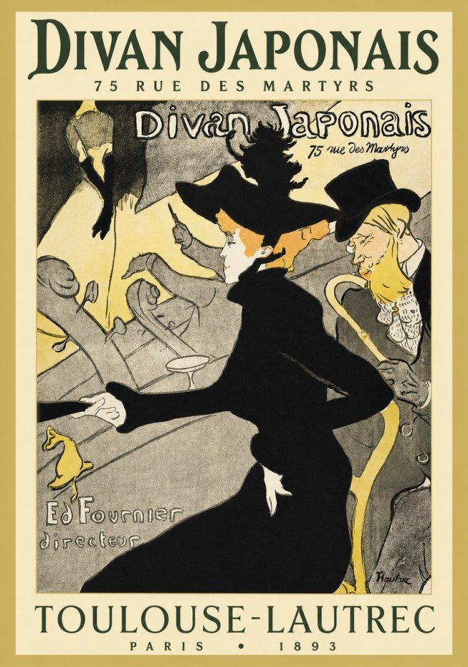 Toulouse-Lautrec Divan Japonais No3 - Affiche