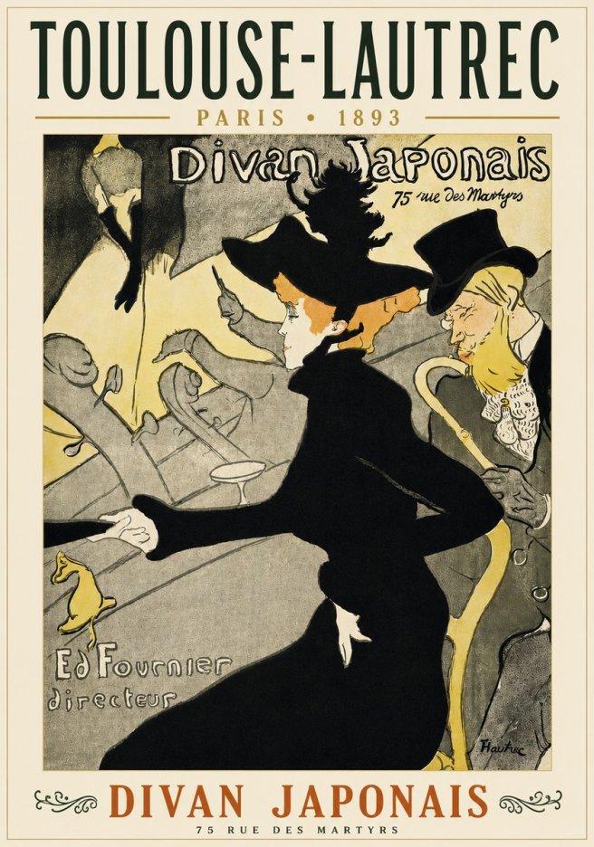 Toulouse-Lautrec Divan Japonais No4 - Affiche