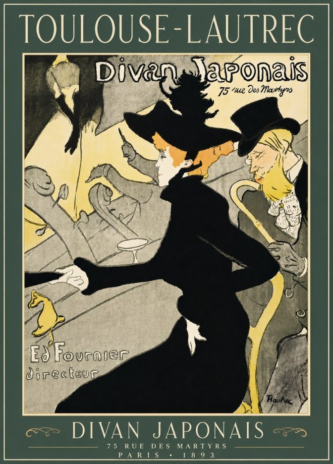 Toulouse-Lautrec Divan Japonais No6 - Affiche