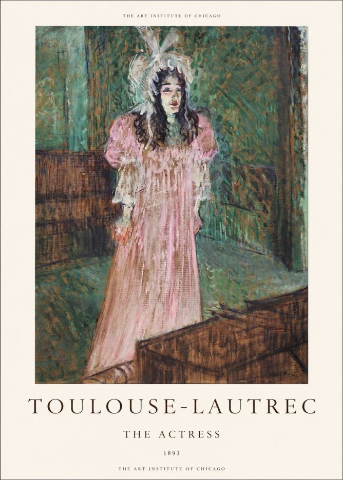 Toulouse-Lautrec The Actress No1 - Affiche