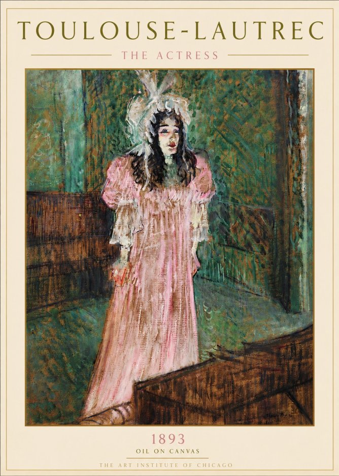 Toulouse-Lautrec The Actress No6 - Affiche