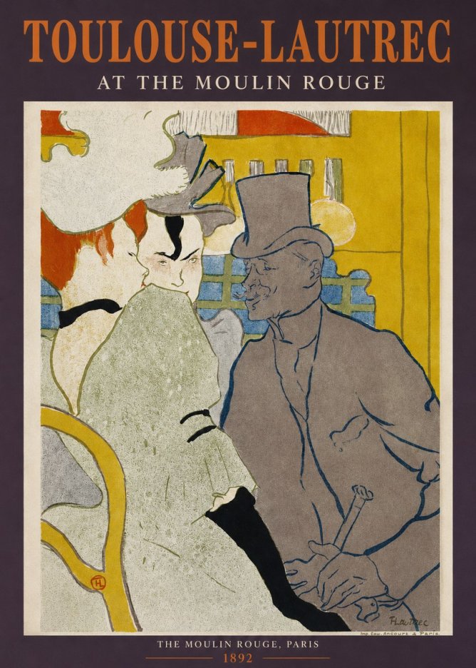 Toulouse-Lautrec At the Moulin Rouge IX No2 - Affiche