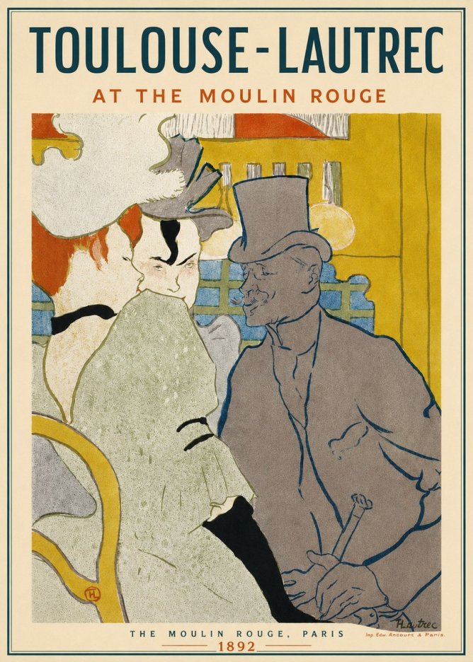 Toulouse-Lautrec At the Moulin Rouge IX No3 - Affiche