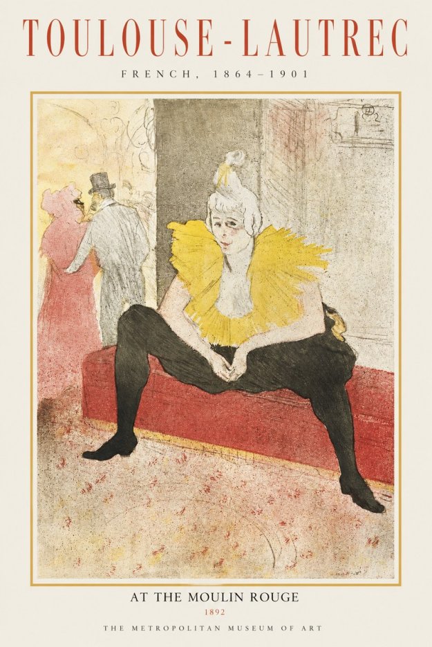 Toulouse-Lautrec At the Moulin Rouge X No1 - Affiche