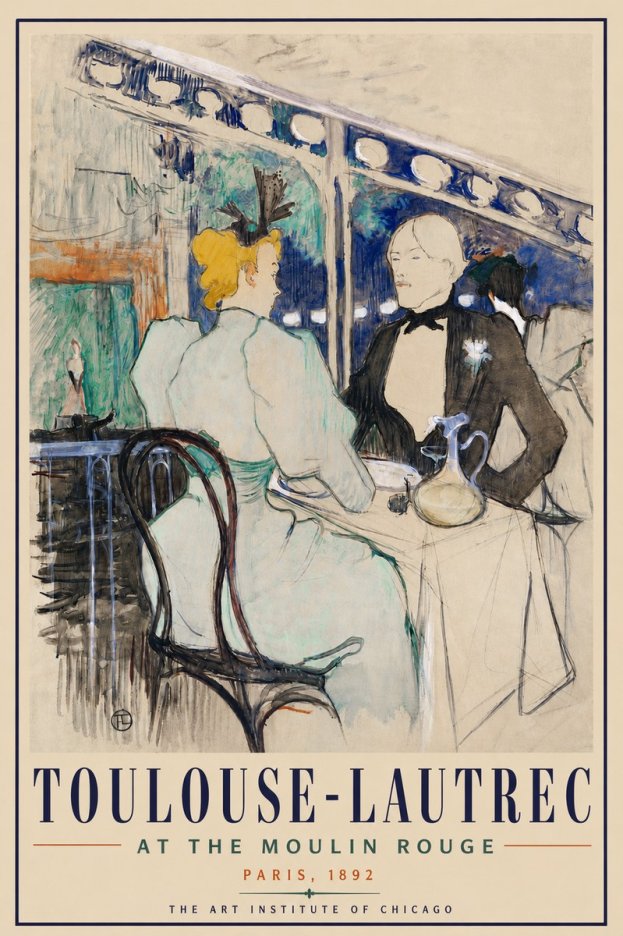 Toulouse-Lautrec At the Moulin Rouge XI No4 - Affiche