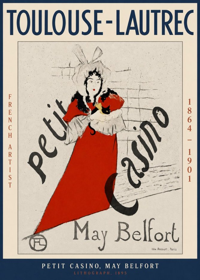 Toulouse-Lautrec Petit Casino, May Belfort No2 - Affiche