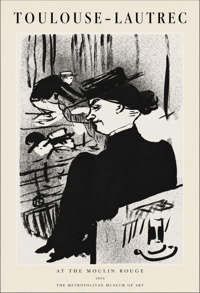 Toulouse-Lautrec At the Moulin Rouge XII No1 - Affiche