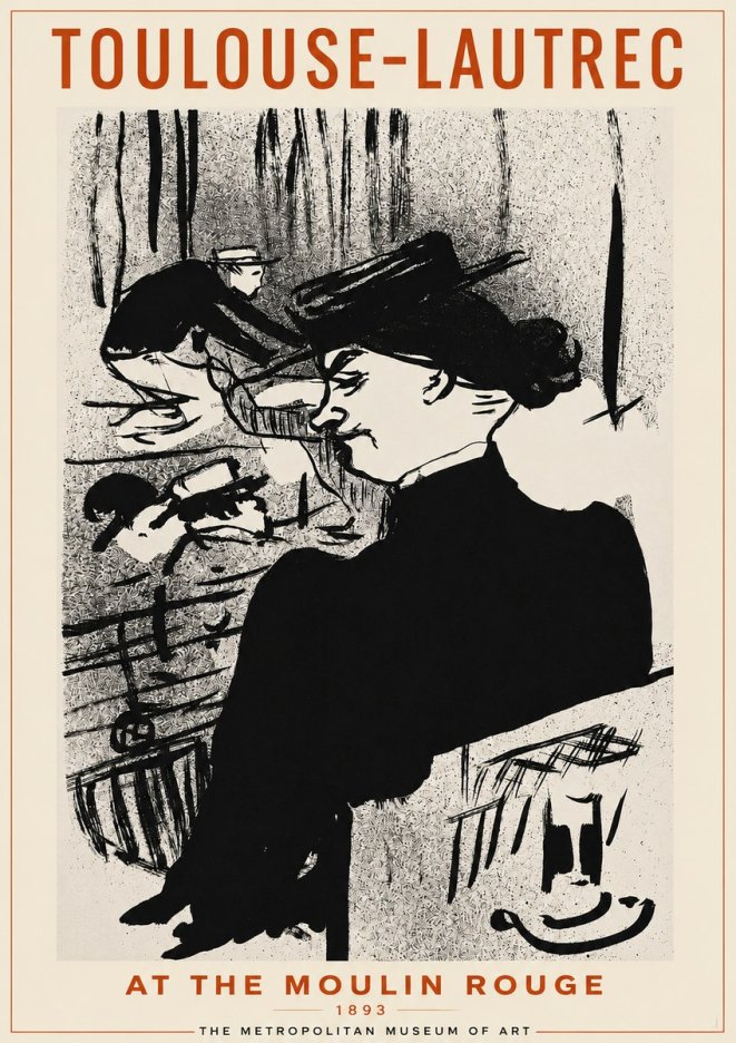 Toulouse-Lautrec At the Moulin Rouge XII No2 - Affiche