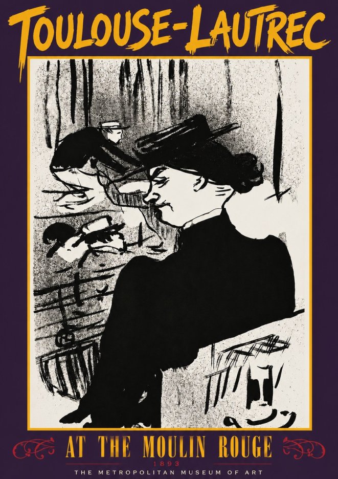 Toulouse-Lautrec At the Moulin Rouge XII No3 - Affiche
