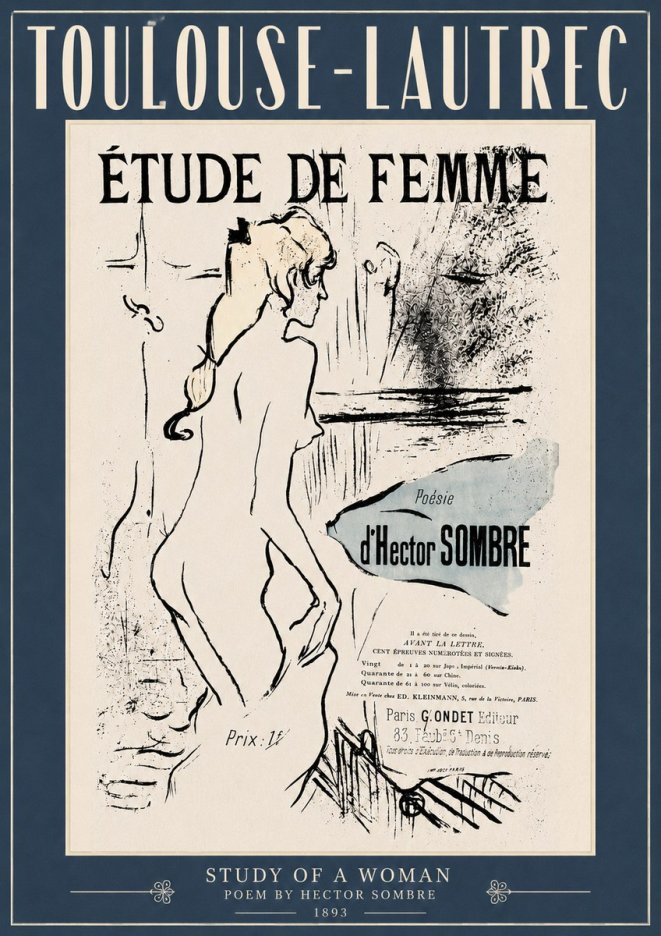 Toulouse-Lautrec Étude De Femme No4 - Affiche