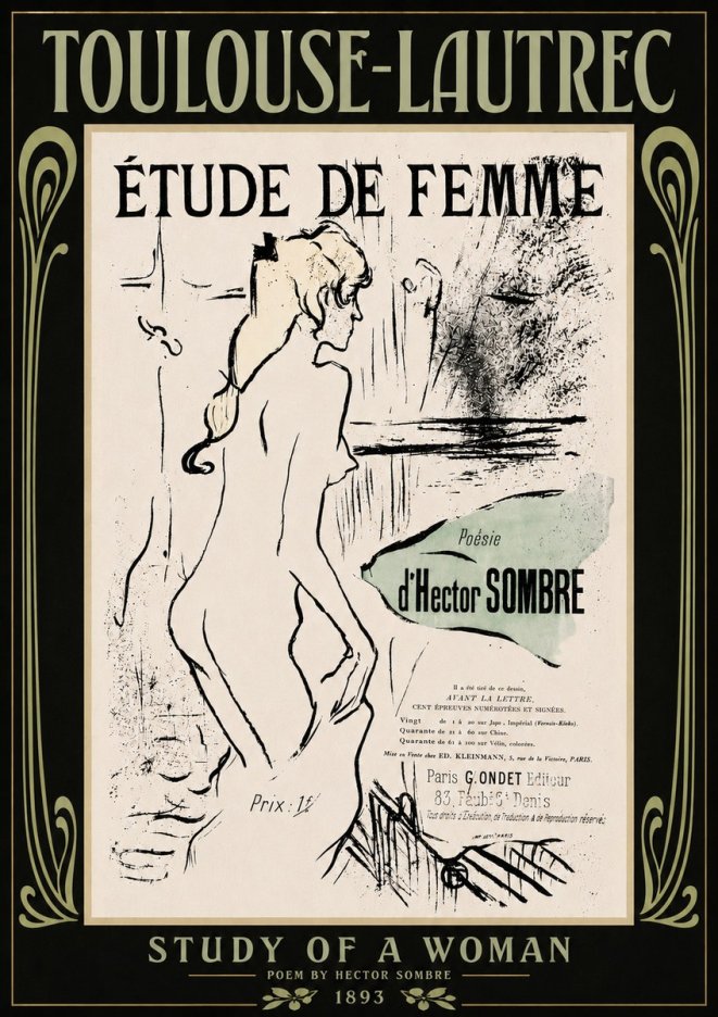 Toulouse-Lautrec Étude De Femme No6 - Affiche