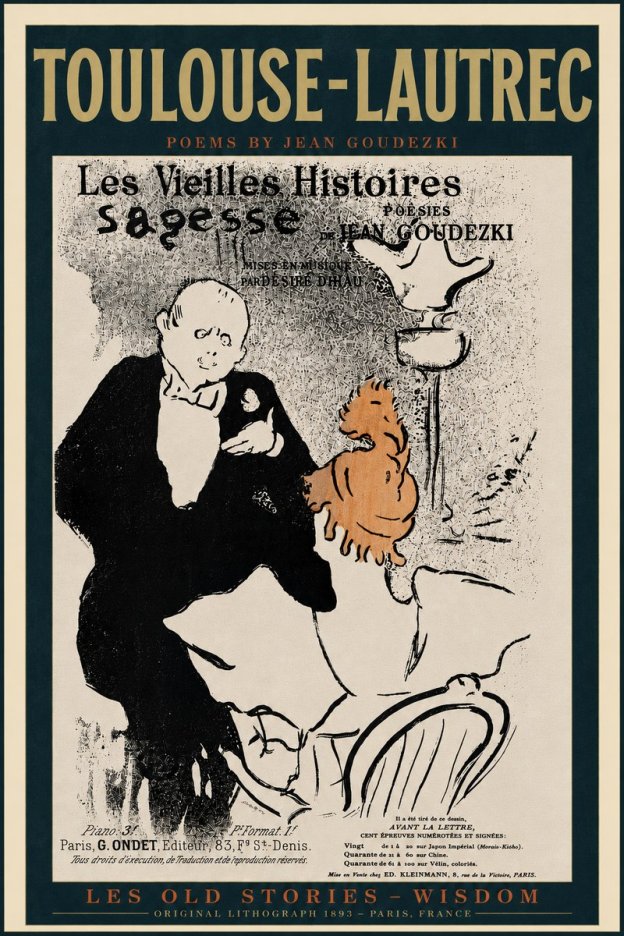 Toulouse-Lautrec Les Vieilles Histoires - Poésies Sagesse Jean Goudezki No6 - Affiche