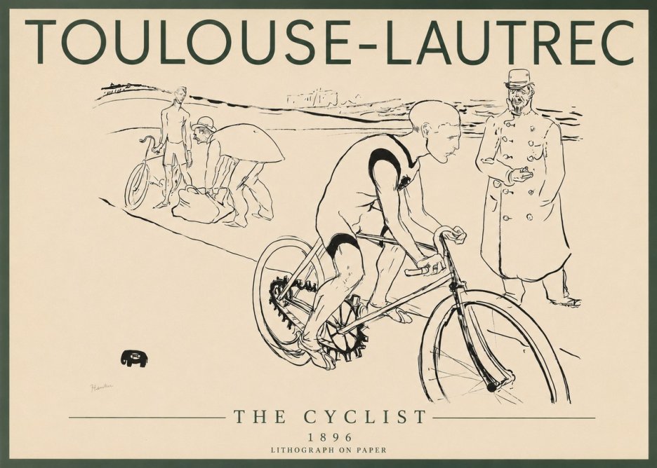 Toulouse-Lautrec The Cyclist No3 - Affiche