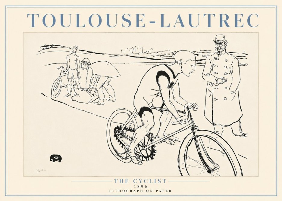 Toulouse-Lautrec The Cyclist No4 - Affiche