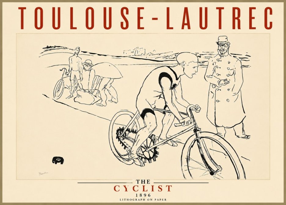 Toulouse-Lautrec The Cyclist No5 - Affiche