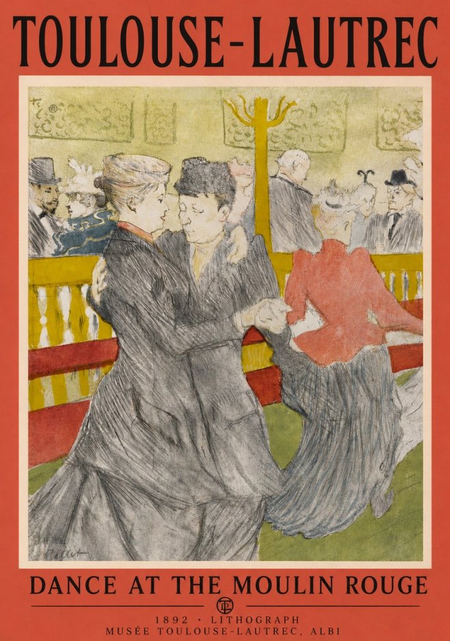 Toulouse-Lautrec Dance at the Moulin Rouge No4 - Affiche