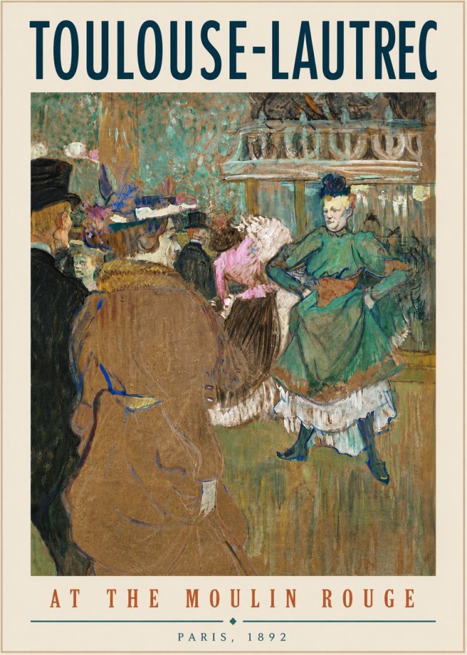 Toulouse-Lautrec At the Moulin Rouge XIII No5 - Affiche