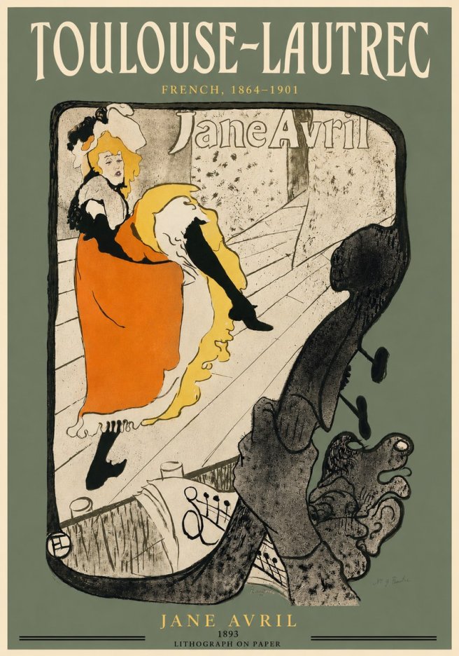 Toulouse-Lautrec Jane Avril II No2 - Affiche