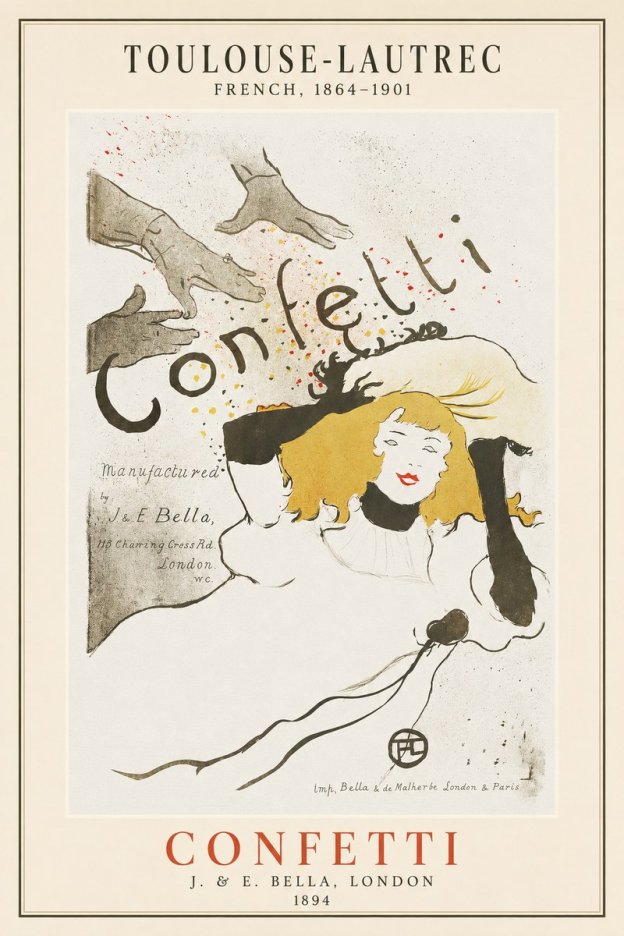 Toulouse-Lautrec Confetti No1 - Affiche