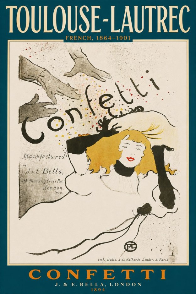 Toulouse-Lautrec Confetti No4 - Affiche