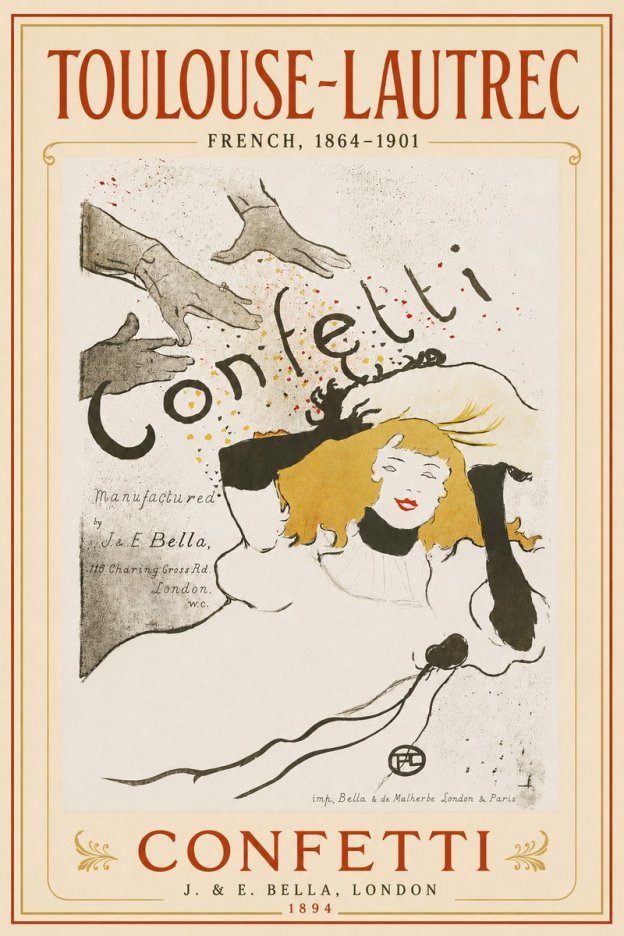 Toulouse-Lautrec Confetti No5 - Affiche