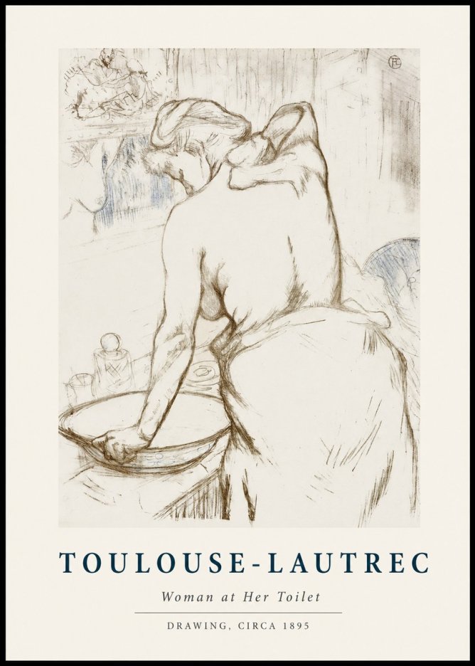 Toulouse-Lautrec Woman at Her Toilet No1 - Affiche