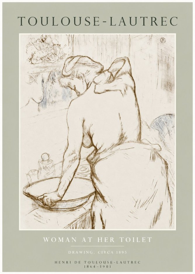 Toulouse-Lautrec Woman at Her Toilet No3 - Affiche