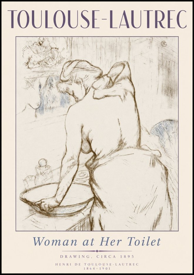 Toulouse-Lautrec Woman at Her Toilet No6 - Affiche
