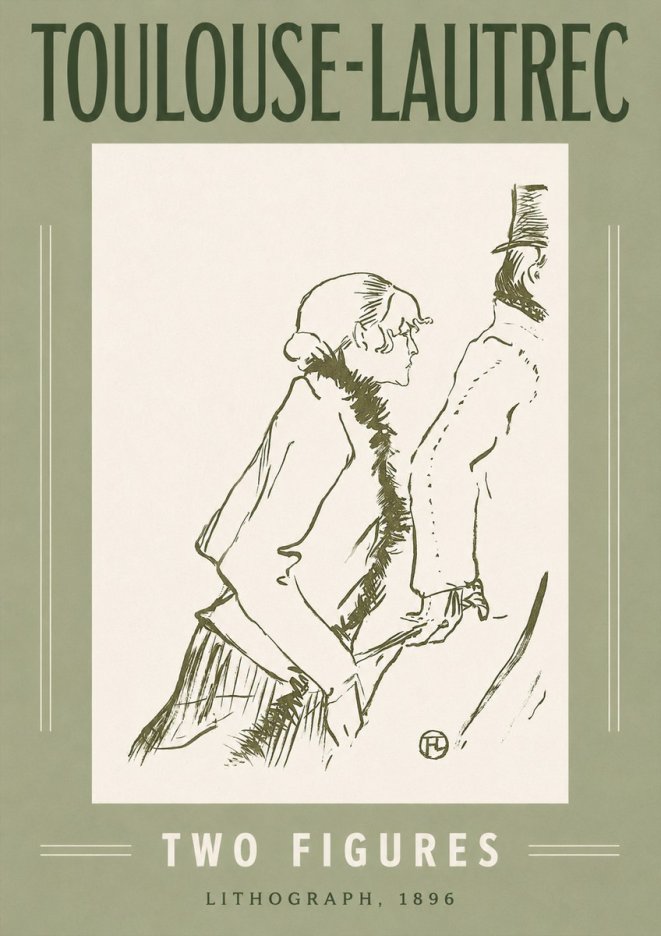 Toulouse-Lautrec Two Figures No2 - Affiche