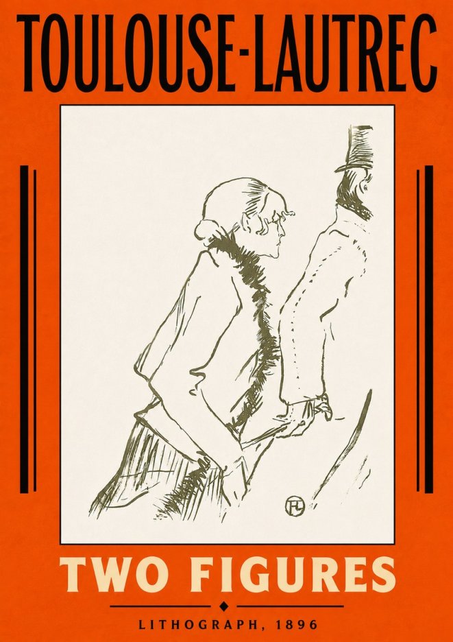 Toulouse-Lautrec Two Figures No5 - Affiche