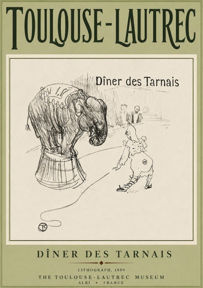 Toulouse-Lautrec Dîner Des Tarnais No3 - Affiche