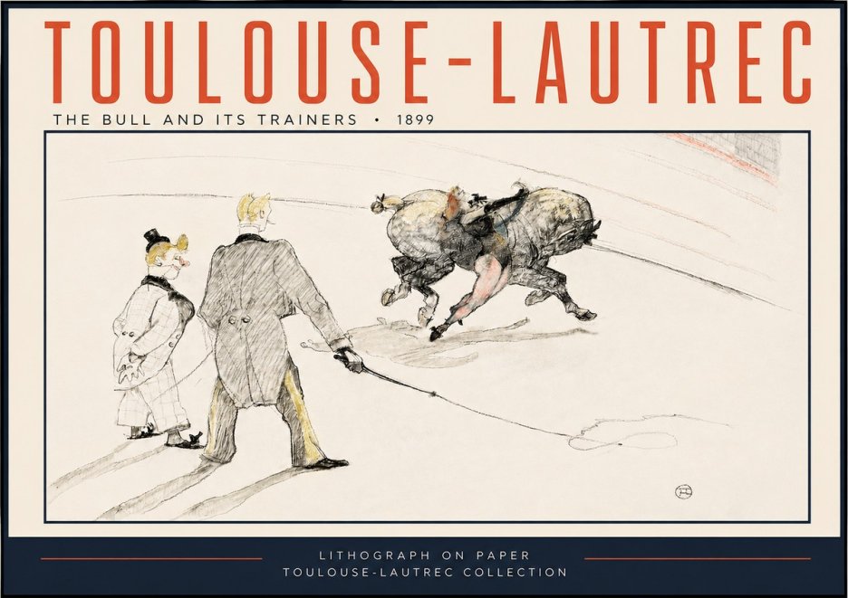 Toulouse-Lautrec The Bull and Its Trainers No3 - Affiche