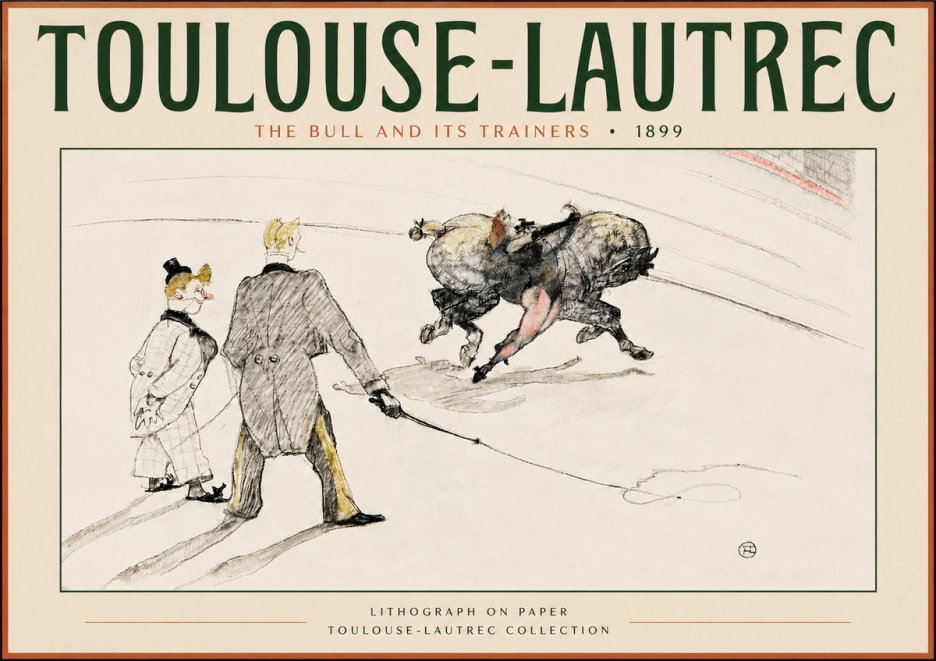 Toulouse-Lautrec The Bull and Its Trainers No4 - Affiche