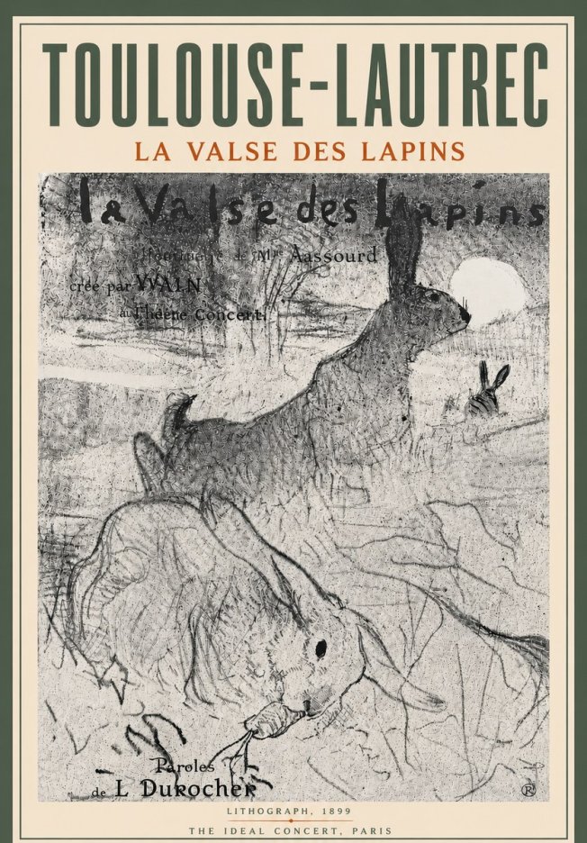 Toulouse-Lautrec La Valse Des Lapins No6 - Affiche