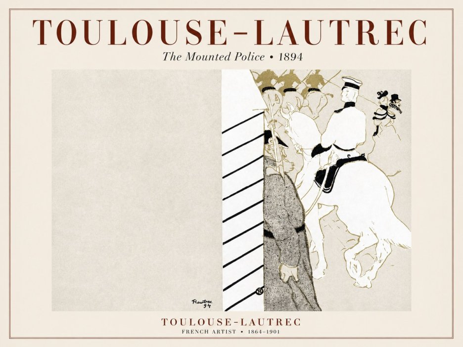 Toulouse-Lautrec The Mounted Police No1 - Affiche