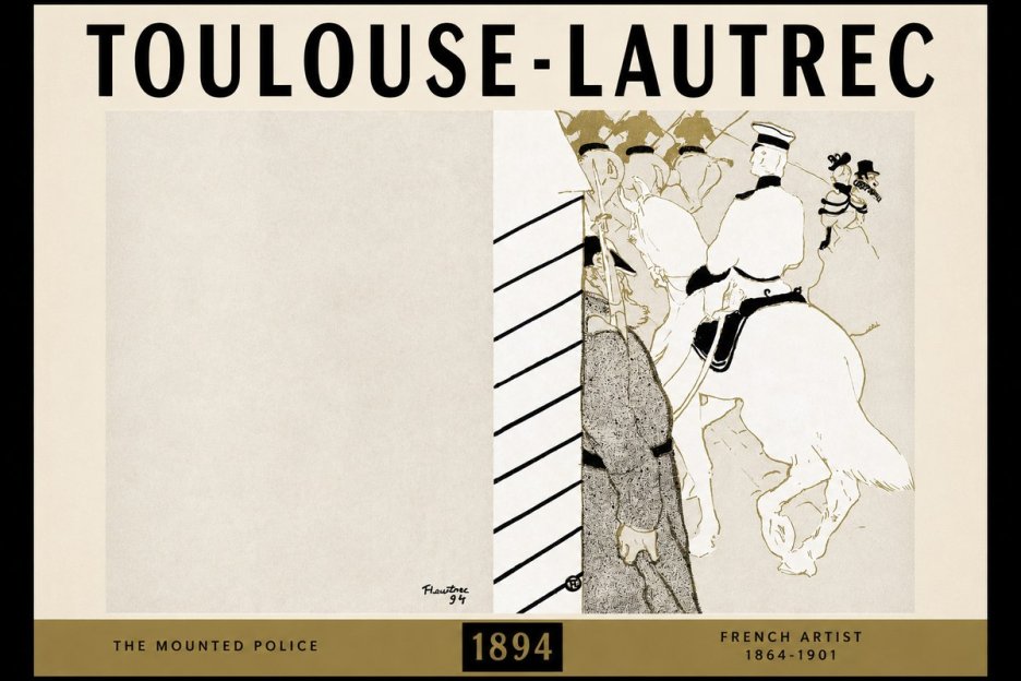 Toulouse-Lautrec The Mounted Police No2 - Affiche
