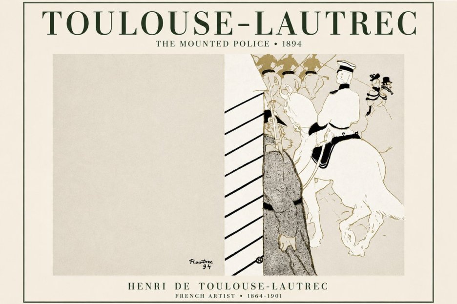 Toulouse-Lautrec The Mounted Police No3 - Affiche