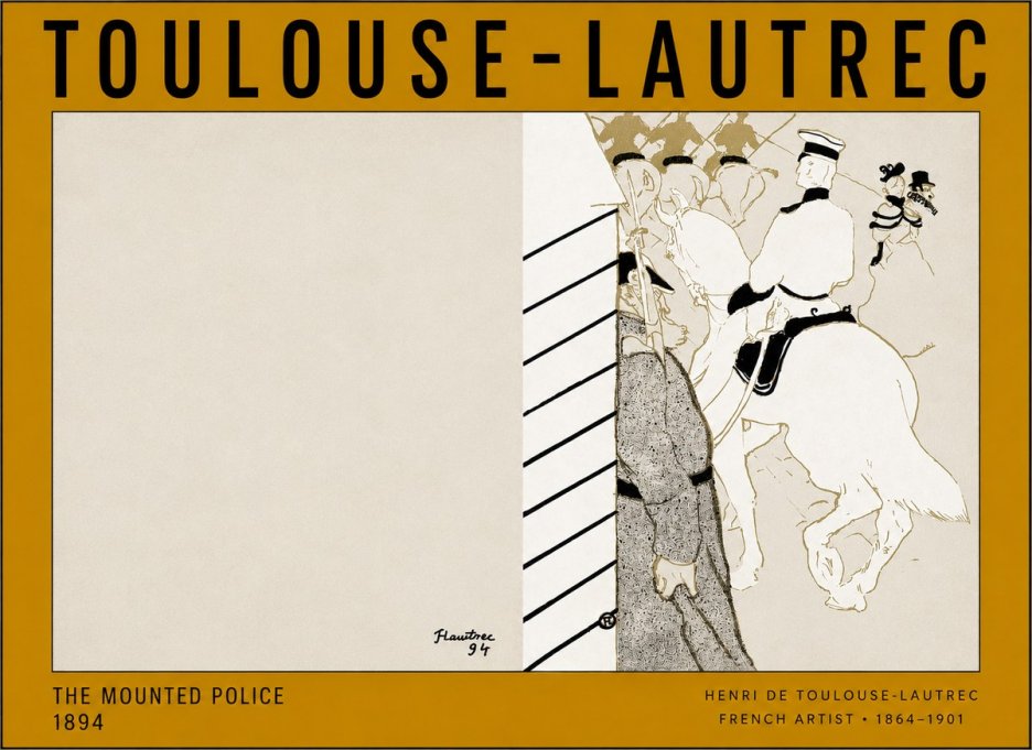 Toulouse-Lautrec The Mounted Police No4 - Affiche